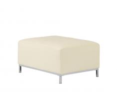 Hocker beige - Ottomane - Sitzhocker - Sitzwürfel - Lederhocker - Fusshocker - OSLO