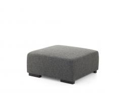 Hocker dunkelgrau - Ottomane - Sitzhocker - Sitzwürfel - Fußhocker - Stoff - LUNGO