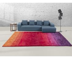 Teppich violett-rot - 140x200 cm - Shaggy - Polyester - DINAR