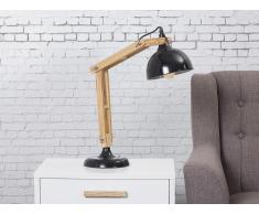 Tischlampe Schwarz - Beleuchtung - Nachttischlampe - Leselampe - Tischleuchte - SALADO