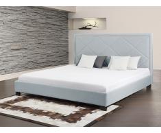 Bett Hellblau - Doppelbett - Ehebett - Polsterbett 160x200 cm - MARSEILLE