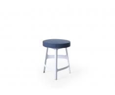 Hocker Weiss - Schemel - Polsterstuhl - Küchenhocker - HAMBURG Klein