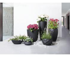 Blumentopf Schwarz - Pflanzkübel - Blumenkübel - Übertopf - 50x50x50 cm - OHRIT