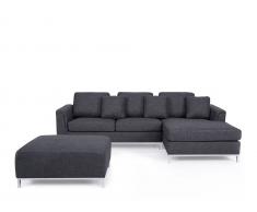 Designersofa - Polstersofa - Sofa - Couch - Ecksofa L - Eckcouch, grau - OSLO