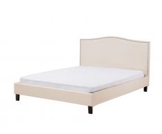 Bett Beige - Doppelbett 160x200 cm - Ehebett - Polsterbett - MONTPELLIER