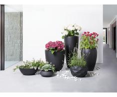 Blumentopf Schwarz - Pflanzkübel - Blumenkübel - Übertopf - 30x30x30 cm - OHRIT