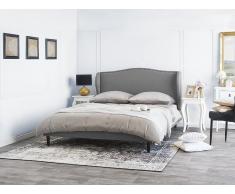 Bett Grau - Doppelbett 180x200 cm - Ehebett - Polsterbett - Stoffbett - COLMAR