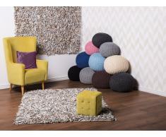 Shaggy-Teppich Hellbeige - Lederteppich - Vorlage - Läufer - Leder - 140x200 cm - MUT