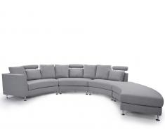 Sofa Hellgrau - Couch - Polstersofa - Polstercouch - Rundsofa - ROTUNDE