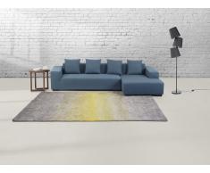 Teppich grau-gelb - 80x150 cm - Shaggy - Polyester - DINAR