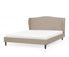 Bett Beige - Doppelbett 180x200 cm - Ehebett - Polsterbett - Stoffbett - COLMAR