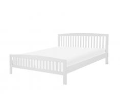 Bett Weiss - Doppelbett 160x200 cm - Ehebett - Holzbett - mit Lattenrost - CASTRES