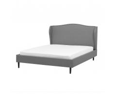 Bett Grau - Doppelbett 140x200 cm - Ehebett - Polsterbett - Stoffbett - COLMAR