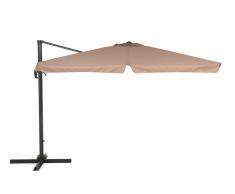 Sonnenschirm Mokka – Ampelschirm Quadratisch 297x297 cm – Sonnenschutz – Metall - MONZA