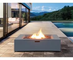 Feuerschale Grau - Feuerkorb - Feuerstelle - Lagerfeuer - 107x107x29 cm - CARINA