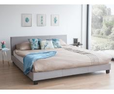 Bett Grau - Futonbett - Doppelbett - Polsterbett - Ehebett 160x200 cm - ORELLE