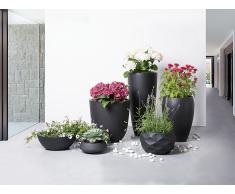 Blumentopf Schwarz - Pflanzkübel - Blumenkübel - Übertopf - Schale - 35x35x19 cm - ISEO