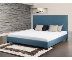 Bett Dunkelblau - Doppelbett - Ehebett - Polsterbett 160x200 cm - MARSEILLE