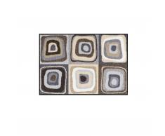 Modern Square Sauberlaufmatte 75x50 grau-beige