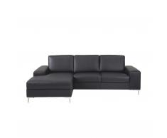 Kopenhagen Sofa mit Longchair links in Leder
