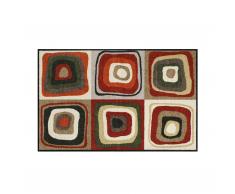 Modern Square Sauberlaufmatte 120x75 rot-schlamm