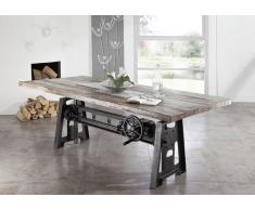 INDUSTRIAL Esstisch 200x100 #23, Eisen u. Altholz