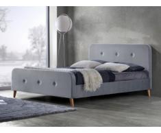 Polsterbett Stoff Jose - 160x200cm - Grau