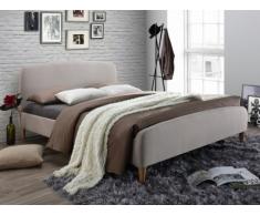 Polsterbett Stoff SULLY - 140x190 cm - Beige
