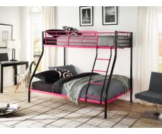 Etagenbett Elevatio III - 90x190 / 140x190 - Schwarz & Fuchsia