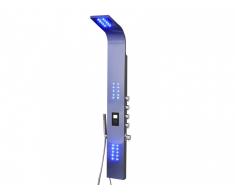 Massage Duschsäule LED Chakra IV - MP3-Player & Radio - Silber