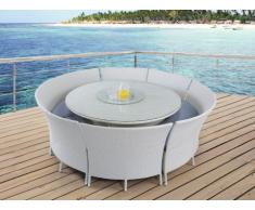 SALE - Polyrattan Gartenmöbel Essgruppe Rio Grande (7-tlg.) - Weiß