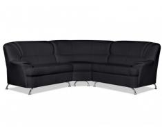 Ecksofa Rundecke Focus - Schwarz