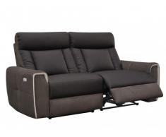 Relaxsofa 3-Sitzer elektrisch Romeo II - Braun