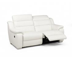 Relaxsofa Incliner Leder elektrisch 3-Sitzer Arena II - Weiß