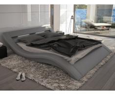Polsterbett LED Ondulis - 160x200 cm - Grau