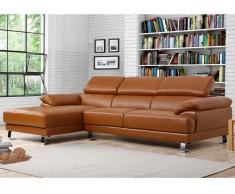 Ledersofa Ecksofa Exelsior II - Karamell - Ecke Links