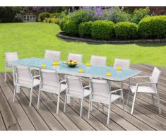 Gartenmöbel Essgruppe Aluminium PALAOS (11-tlg.) - Weiß