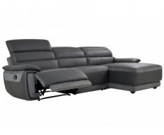 Ecksofa Relaxsofa Leder Microfaser Samos - Ecke Rechts