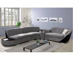 XXL Ecksofa Rundecke Stoff KUMASI - Ecke Links