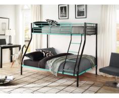 Etagenbett Elevatio III - 90x190 / 140x190 - Schwarz & Türkis