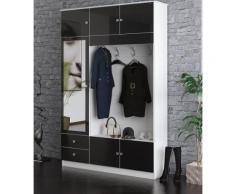 Kompaktgarderobe »Kompakta«, schwarz, weiß-schwarz