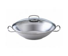 Original-profi collection Wok mit Glasdeckel, Ø 36 cm, Fissler, silberfarben, Unisex, silberfarben