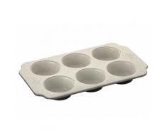Genius® Backform Muffinblech, Keramikbeschichtung , »Cerafit Bakery«, braun, Unisex, außen dunkelbraun, mit marmorierter cremefarbener Innenbeschichtung