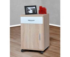 Rollcontainer »1191-2«, braun, Sonoma-Eichefb. - Perlweiß