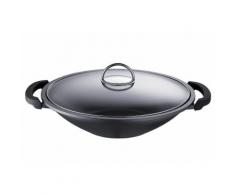Wok, Schulte-Ufer®, »GLOBUS i«, mit Glasdeckel und Zubehör, schwarz, Unisex, grau