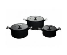 tvs Kochtopf-Set, Aluminium, Induktion, »maestrale« (3tlg.), schwarz, Unisex, schwarz