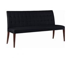 SELVA 4-Sitzer Polsterbank »Eliza« Modell 1399, Massivholzgestell in schokobraun Vintage, schwarz, Kunstleder King DARK