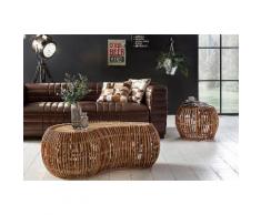 SIT Couchtisch »Rattan Vintage«, 120/80 cm in Nierenform, natur, natur