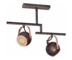 Jens Stolte Leuchten Deckenleuchte, 2 flg., »Karl«, braun, Unisex, Metall, braun-kupfer