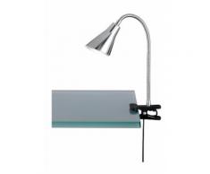LED-Klemmlampe, Trio, silberfarben, Unisex, nickelfarben
